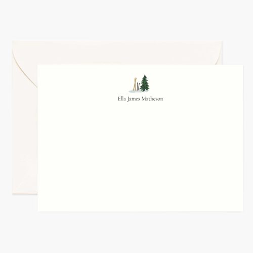 Activities Personalized Stationery  - Skis