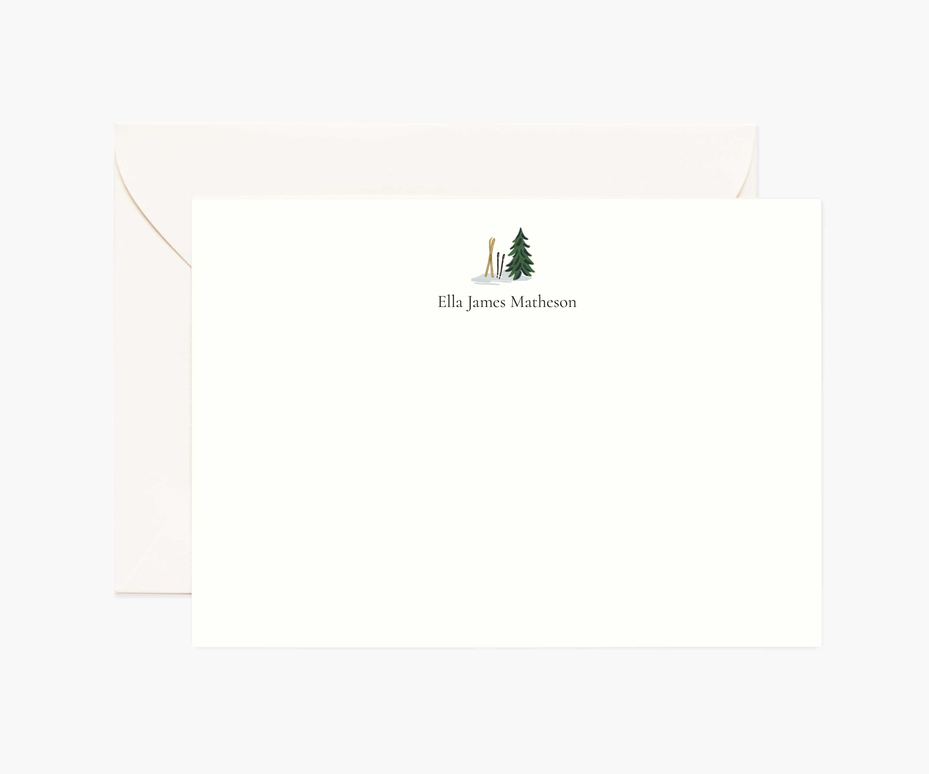 Activities Personalized Stationery - Skis