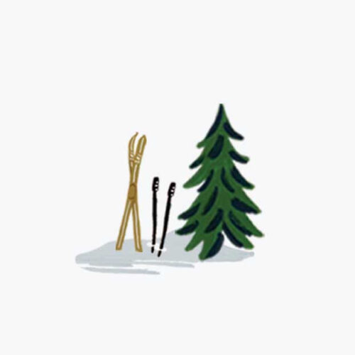 Alternative view of Activities Personalized Stationery  - Skis