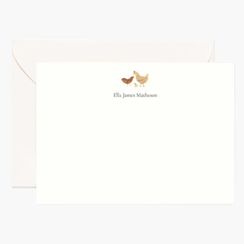 Animals Personalized Stationery  - Chickens