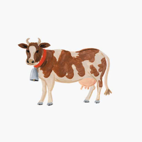Alternative view of Animals Personalized Stationery  - Cow