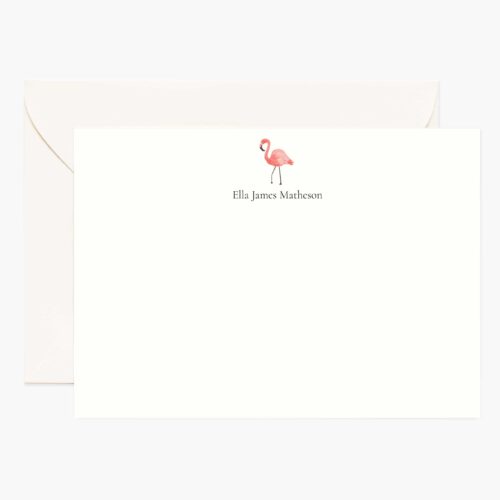 Animals Personalized Stationery  - Flamingo