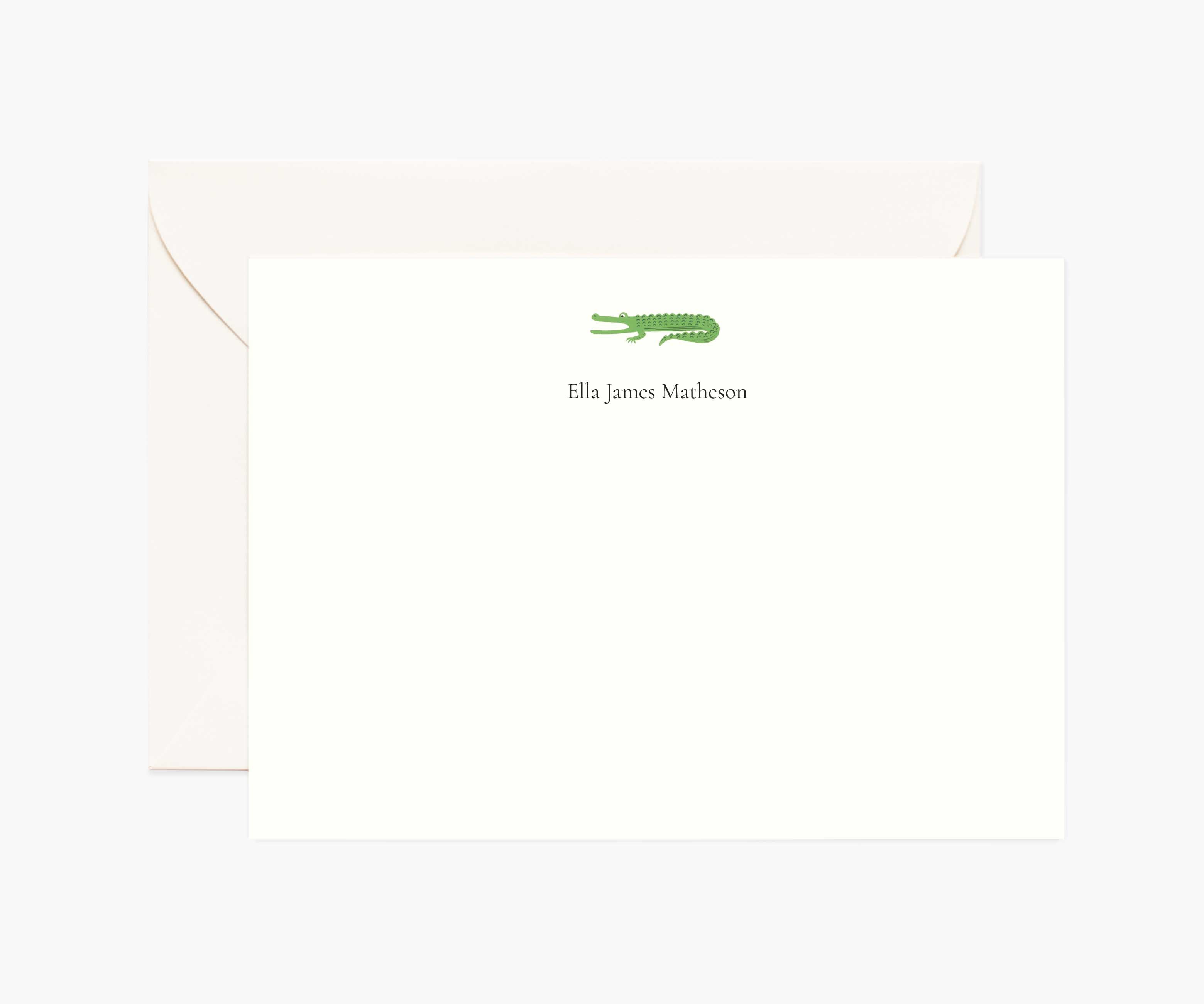 Animals Personalized Stationery - Alligator