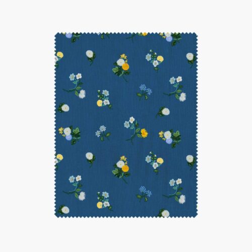 Ditsy Dahlia Rayon Fabric - Navy