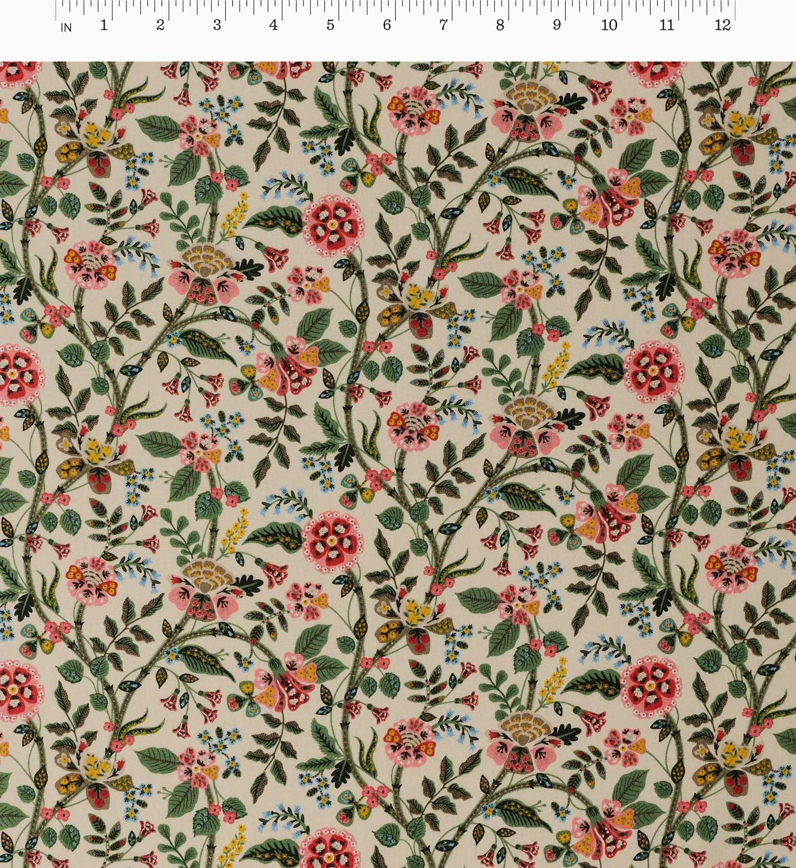 Gracie Rayon Fabric - Linen - Image 2