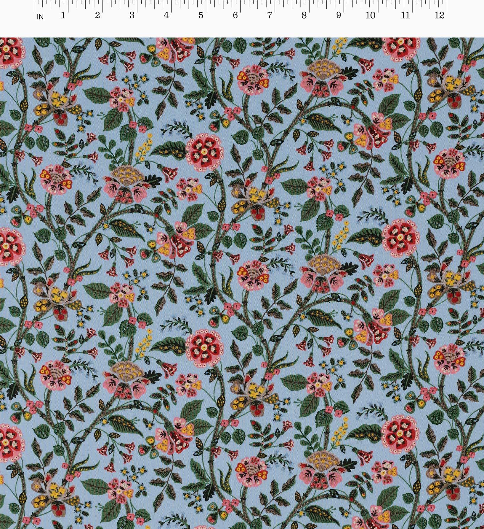 Gracie Rayon Fabric - Slate - Image 3