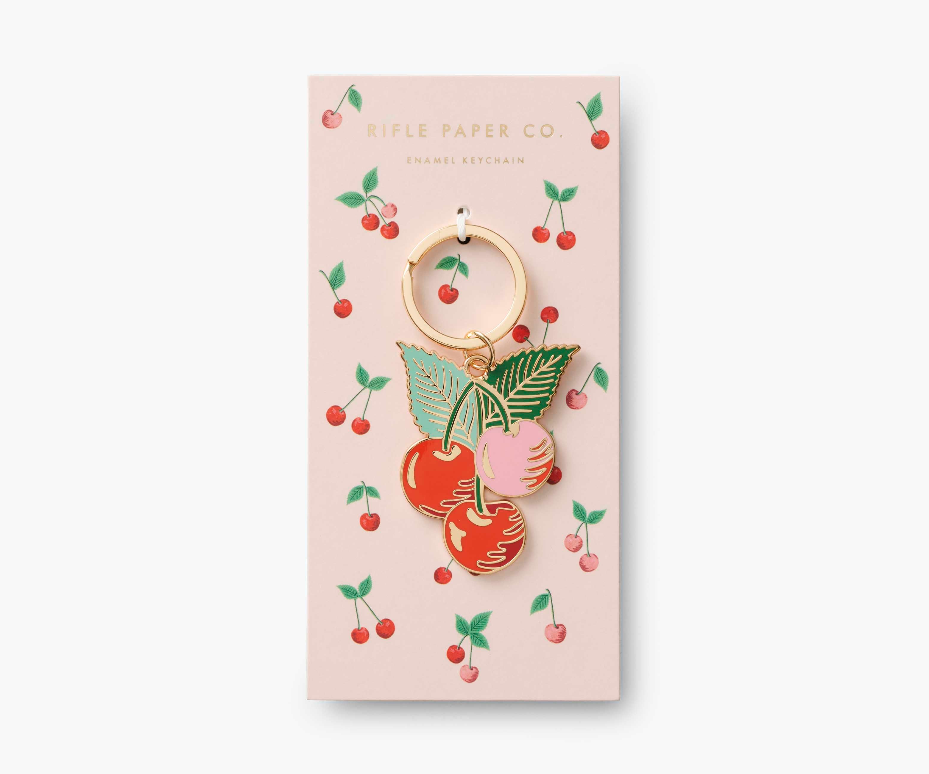 Enamel Keychain - Cherries - Image 2