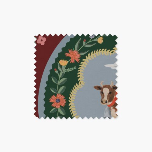 Bea Ottoman Fabric Sample - Home Sweet Home