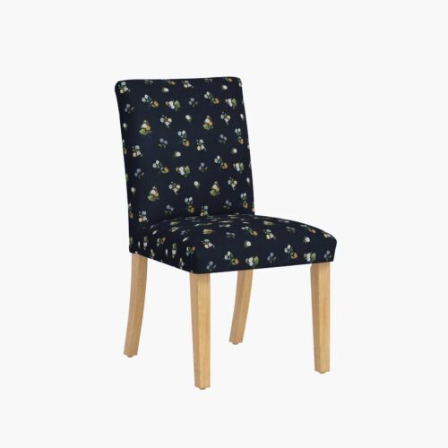 Lorraine Dining Chair - Ditsy Dahlia Navy