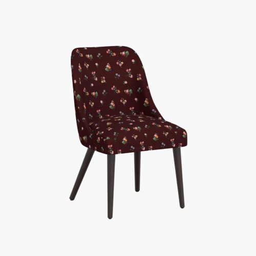 Clare Dining Chair - Ditsy Dahlia Burgundy