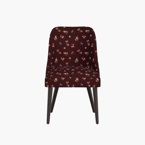 Alternative view of Clare Dining Chair - Ditsy Dahlia Burgundy