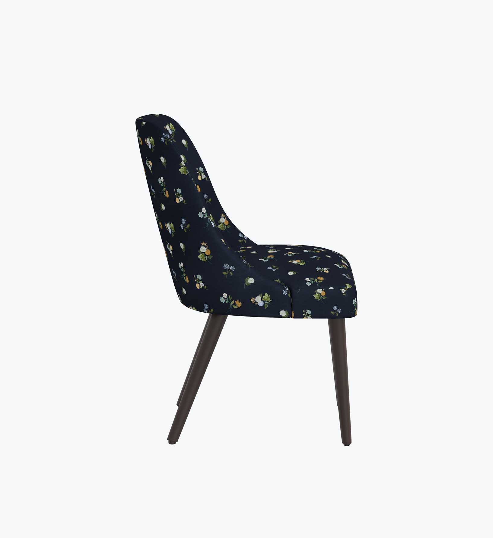 Clare Dining Chair - Ditsy Dahlia Navy - Image 3