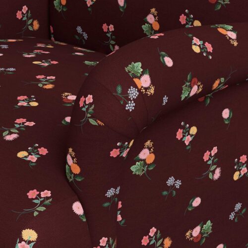 Alternative view of Bristol Armchair - Ditsy Dahlia Burgundy