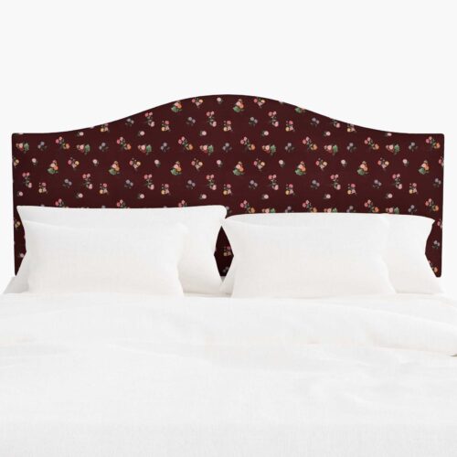 Mayfair Headboard - Ditsy Dahlia Burgundy