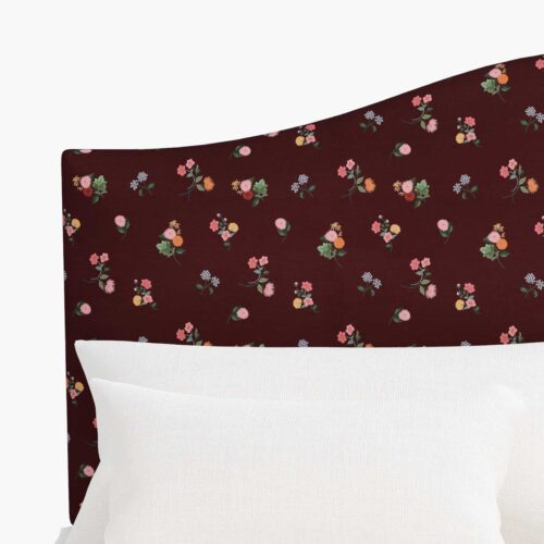 Alternative view of Mayfair Headboard - Ditsy Dahlia Burgundy