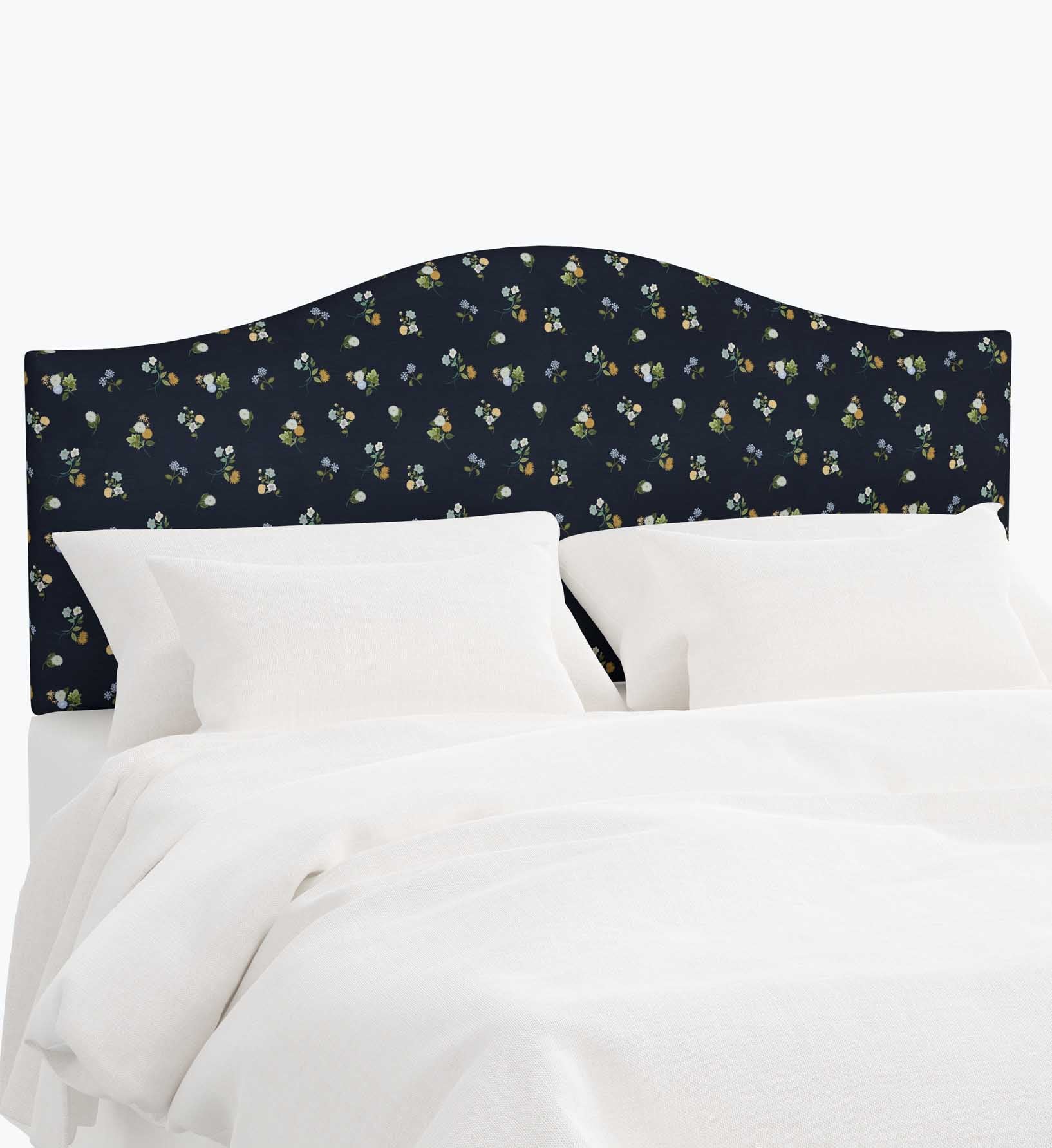Mayfair Headboard - Ditsy Dahlia Navy - Image 3