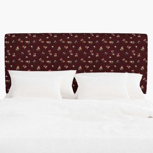 Elly Headboard - Ditsy Dahlia Burgundy