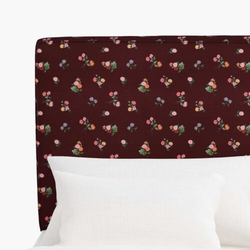 Alternative view of Elly Headboard - Ditsy Dahlia Burgundy