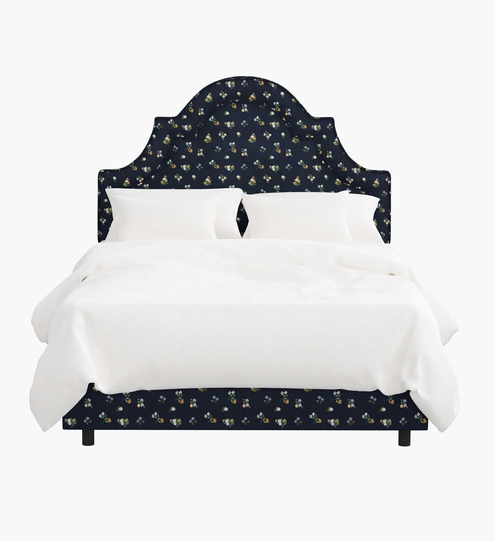 Marion Bed - Ditsy Dahlia Navy - Image 2