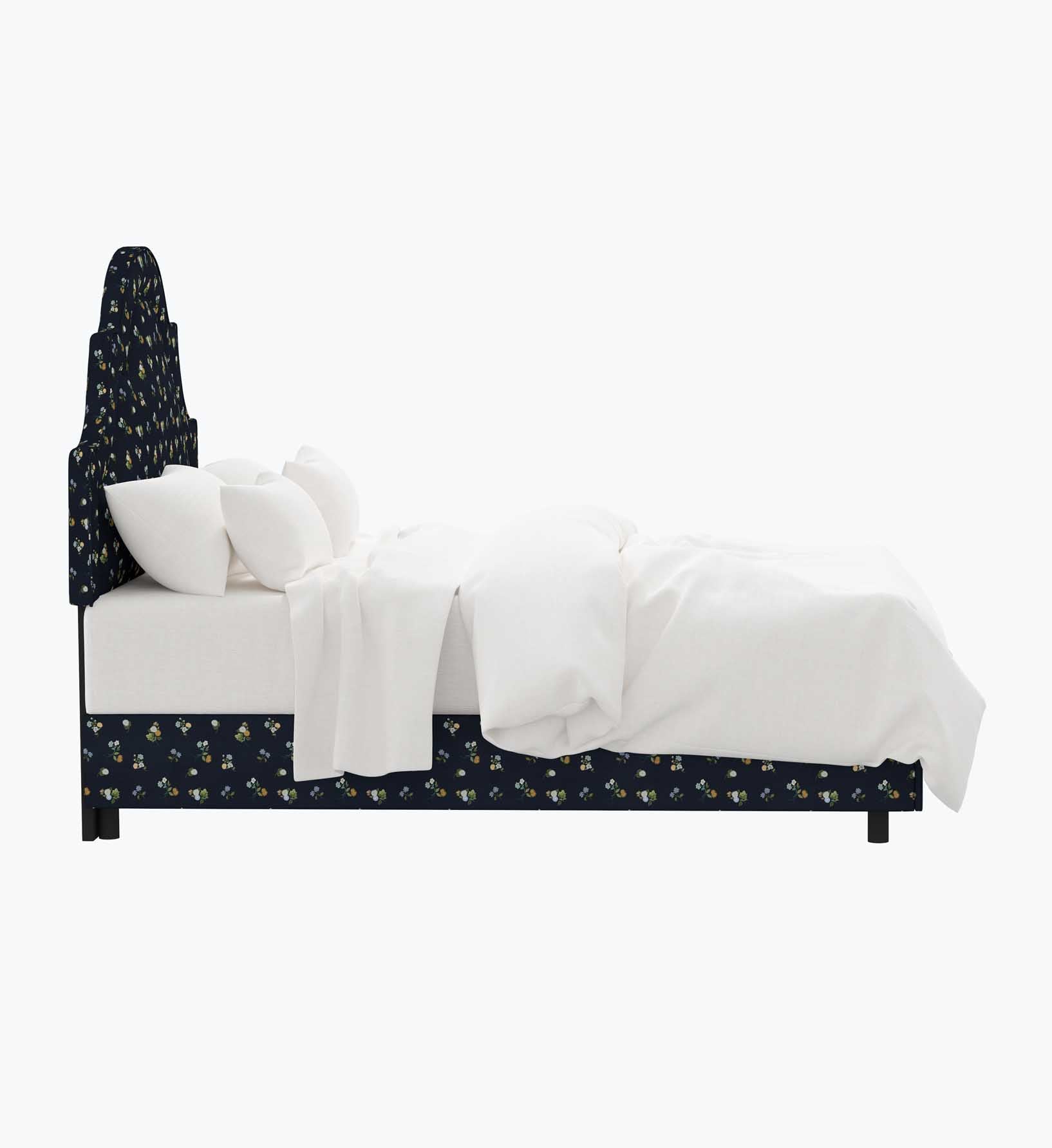 Marion Bed - Ditsy Dahlia Navy - Image 3