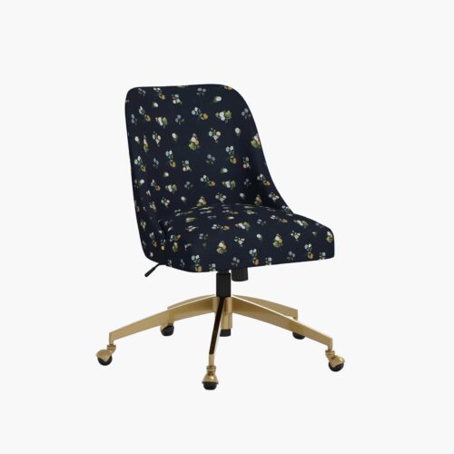 Oxford Desk Chair - Ditsy Dahlia Navy