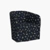 Pembroke Swivel Chair - Ditsy Dahlia Navy