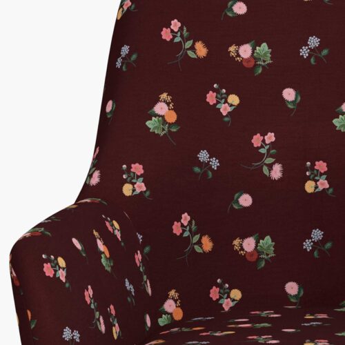Alternative view of Cambridge Desk Chair - Ditsy Dahlia Burgundy