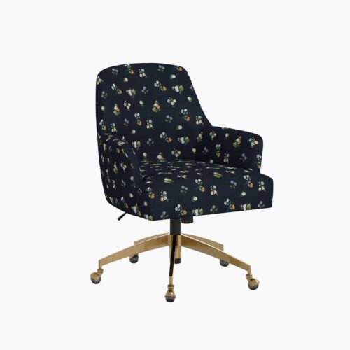 Cambridge Desk Chair - Ditsy Dahlia Navy