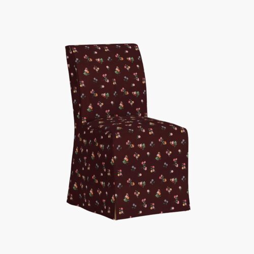 Frances Slipcover - Ditsy Dahlia Burgundy