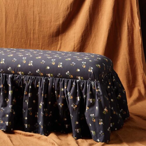 Alternative view of Surrey Dining Bench - Ditsy Dahlia Navy