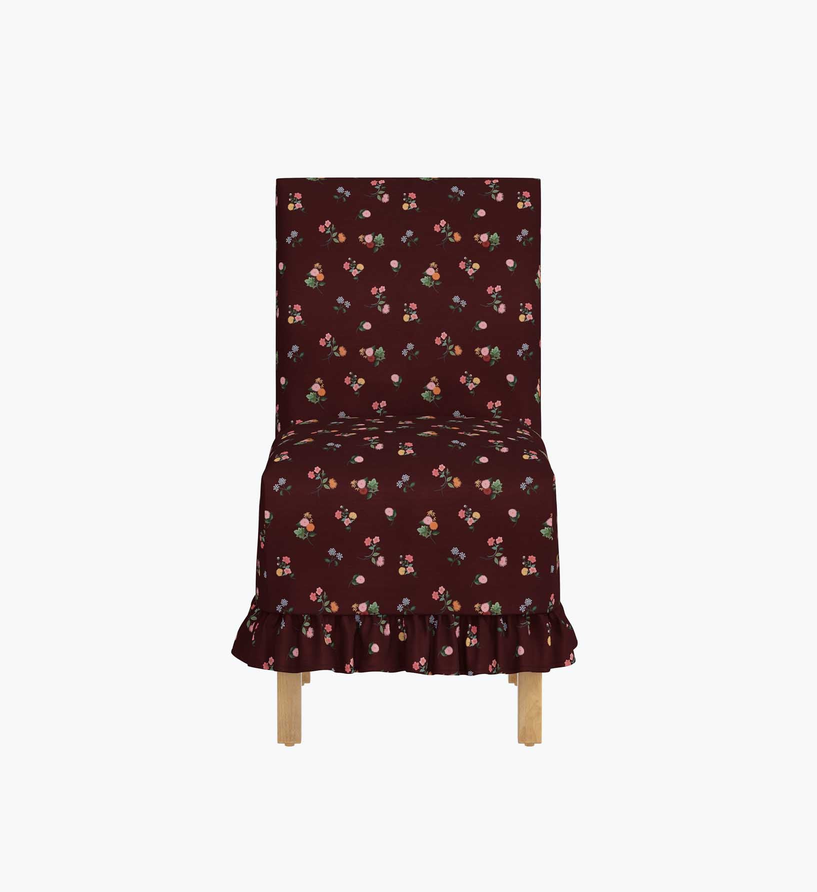 Louise Slipcover - Ditsy Dahlia Burgundy - Image 2