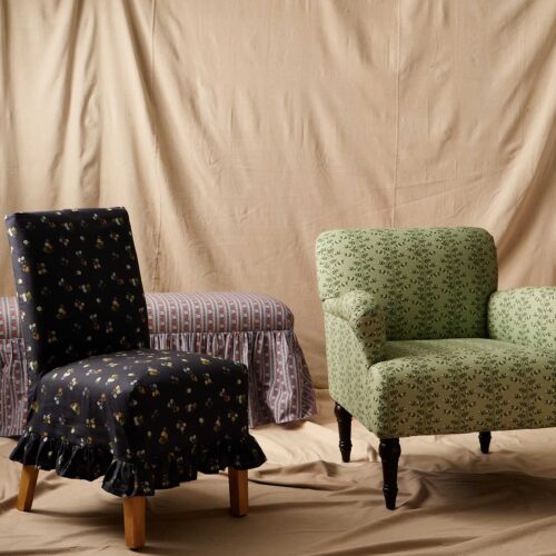 Alternative view of Louise Slipcover Dining Chair - Ditsy Dahlia Navy