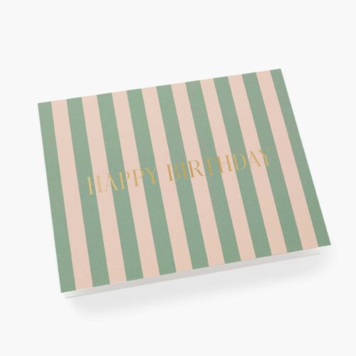 Alternative view of Cabana Stripe Birthday Card - Single Card