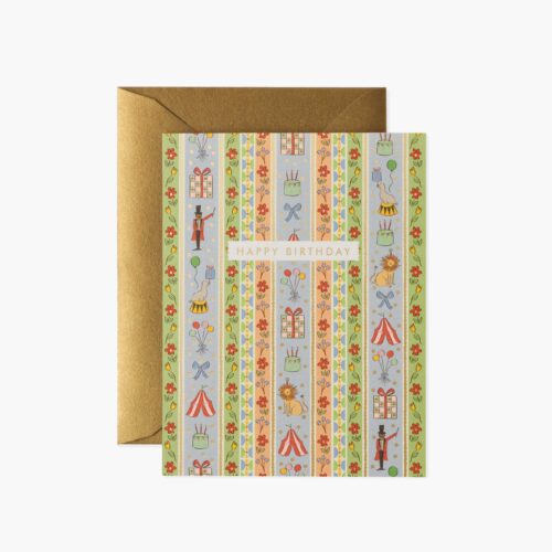 Carnival Birthday Card - Single Card