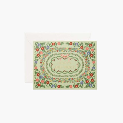 Rosette Birthday Card - Single Card