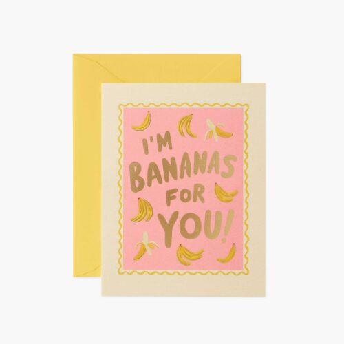 Bananas For You Love & Friendship Card - Single Card