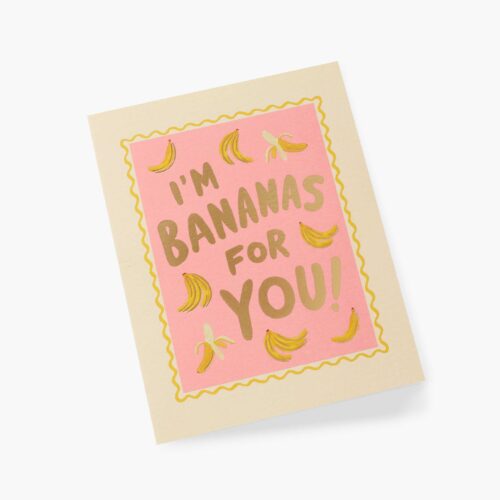 Alternative view of Bananas For You Love & Friendship Card - Single Card