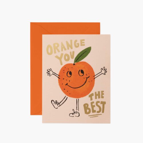 Orange You The Best Love & Friendship Card - Single Card