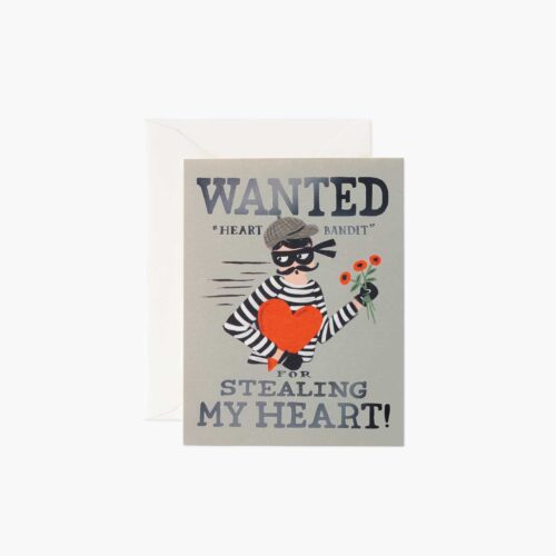 Heart Bandit Silver Love & Friendship Card - Single Card