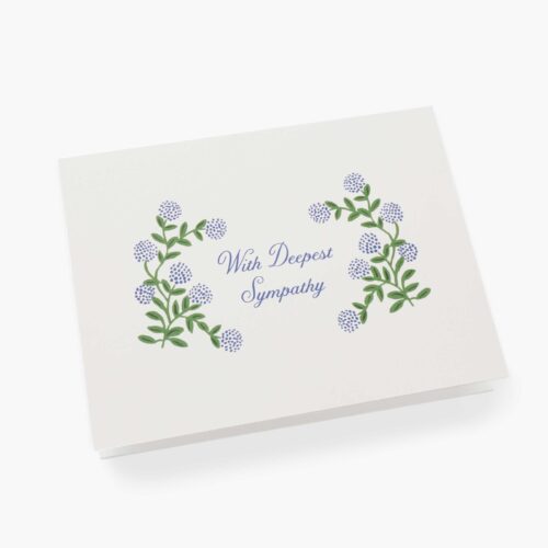 Alternative view of Hydrangea Sympathy Card - Single Card