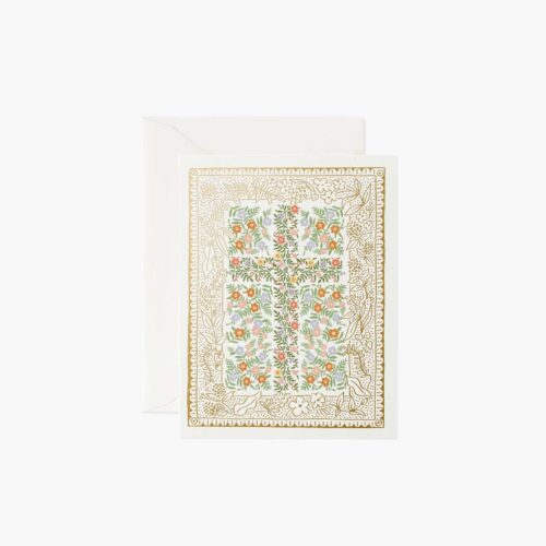 Rosette Cross Everyday Card - Single Card