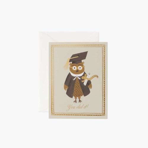 Congrats Owl Congrats Card - Single Card