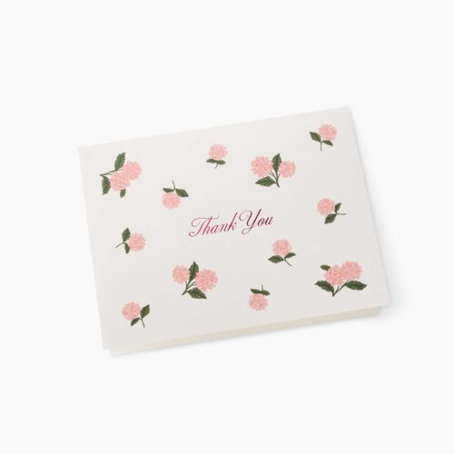 Alternative view of Pink Hydrangea Thank You Card - Single Card