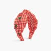 Knotted Headband - Gingham Cherries