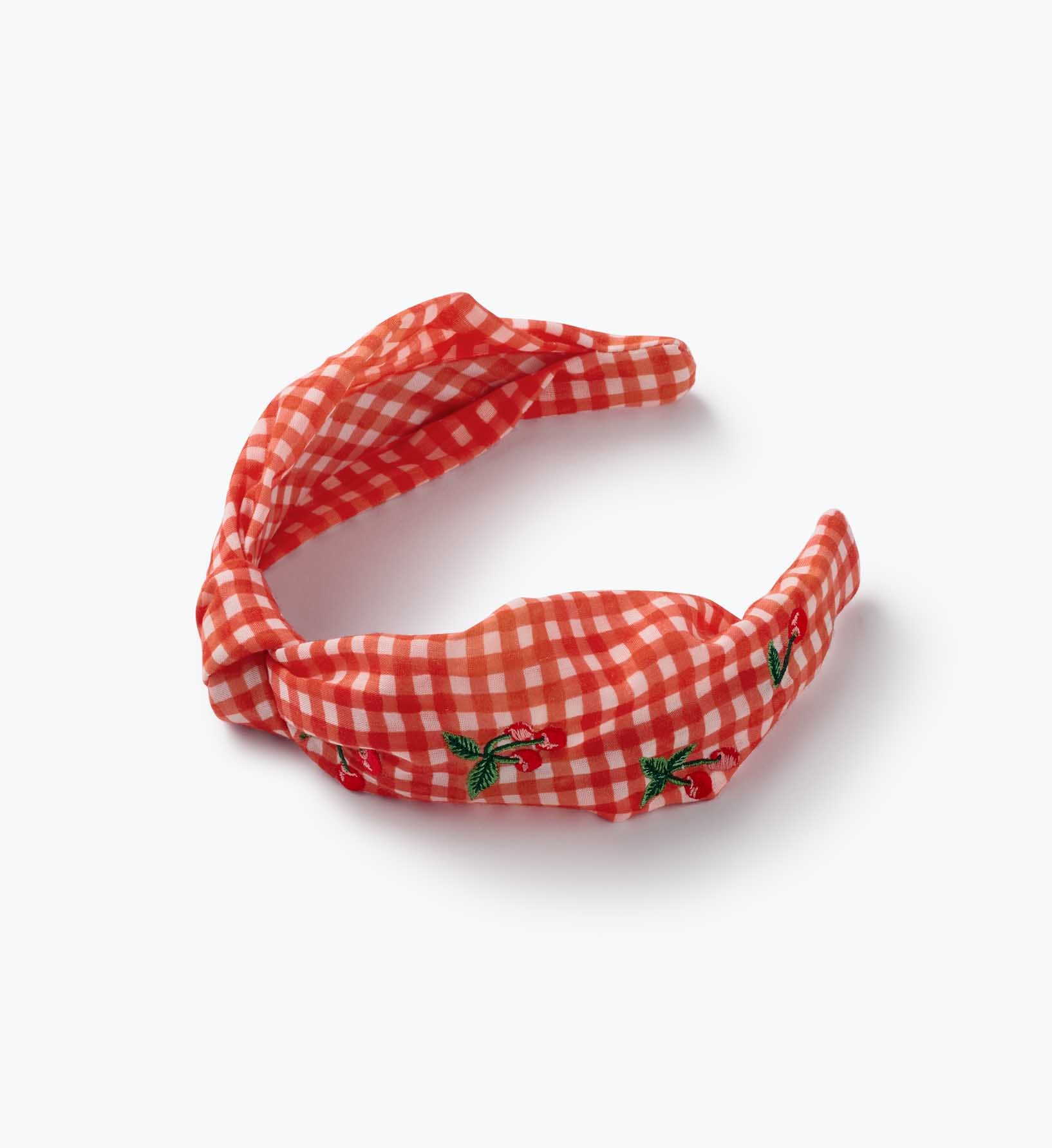 Knotted Headband - Gingham Cherries - Image 4