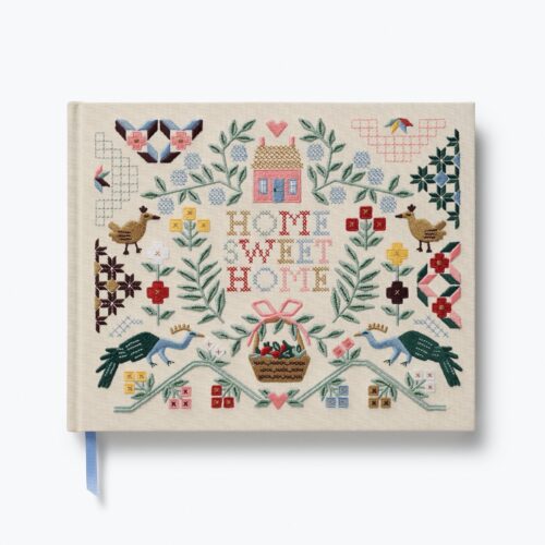 Embroidered Guest Book - Home Sweet Home