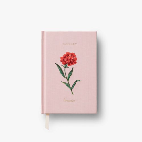 Birth Month Mini Embroidered Journal - January