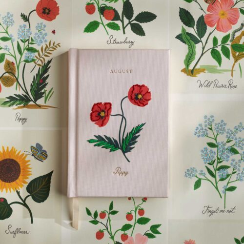 Alternative view of Birth Month Mini Embroidered Journal - August