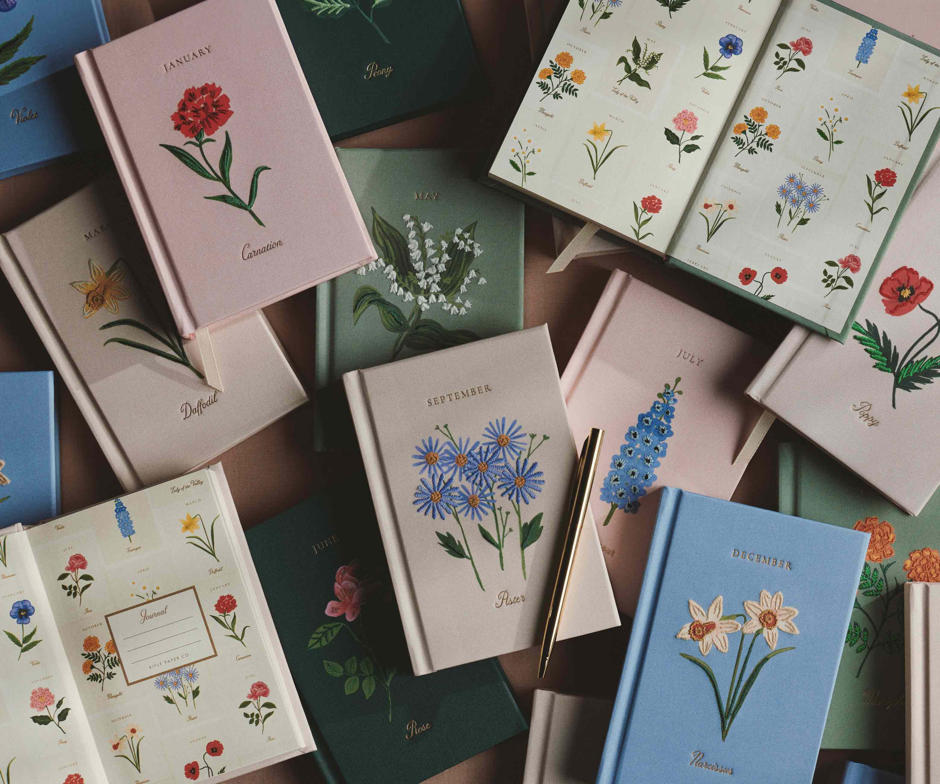 Birth Month Mini Embroidered Journal - August - Image 6
