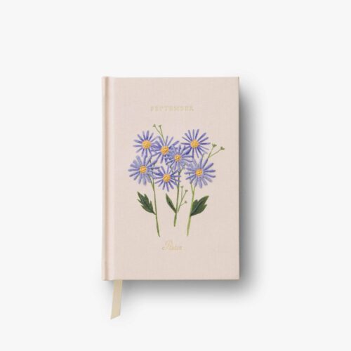 Birth Month Mini Embroidered Journal - September
